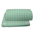 thumbnail image 4 of Mint Foot Rest, Symmetrical Half Cut Squares with Triangles Retro Style Checkered Pattern, Non-Slip Backing Adjustable Ergonomic Memory Foam Leg Support for Office, Mint and Almond Green, by Ambesonne, 4 of 5