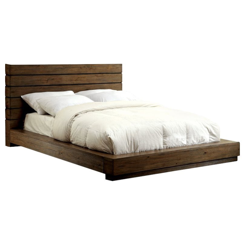Furniture Of America Elbert Rustic Wood, Solid Wood California King Platform Bed
