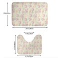 thumbnail image 3 of Honeii Pigs Sleep Pattern Bathroom Anti-Skid Pad Bathroom Mat Vintage Seamless Pattern Not-Slip Toilet Rug Set, 3 of 6
