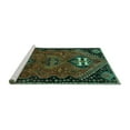 thumbnail image 2 of Ahgly Company Machine Washable Indoor Rectangle Persian Turquoise Blue Traditional Area Rugs, 8' x 10', 2 of 4