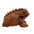 thumbnail image 1 of Carved Croaking Wood Percussion Musical Sound Wood Frog Tone Block Toys About 12x7x7cm, 1 of 8