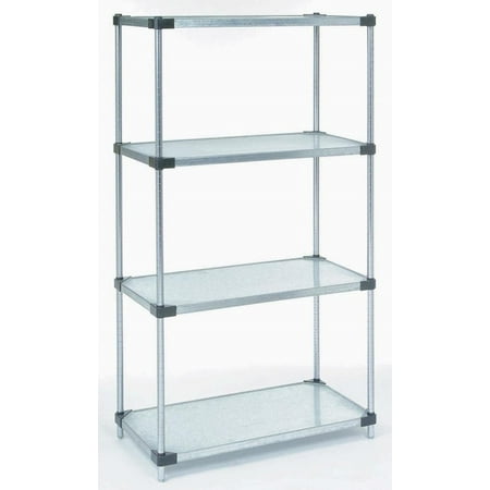 

24 Deep x 30 Wide x 86 High 4 Tier Solid Galvanized Starter Shelving Unit
