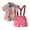 Pink, variant on Fesfesfes Kids 80s Outfits For Boys Boys Short Sleeve Top&Strap Shorts Suit Outfit For Baby Toldders Floral Printing Shirts, Photography Performance Set 18-24 Months