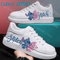 thumbnail image 3 of Stitch-Zapatillas de deporte para hombre y mujer, zapatos informales con plataforma para kateboarding, zapatos planos con grafiti 3D, a la moda, 3 of 5