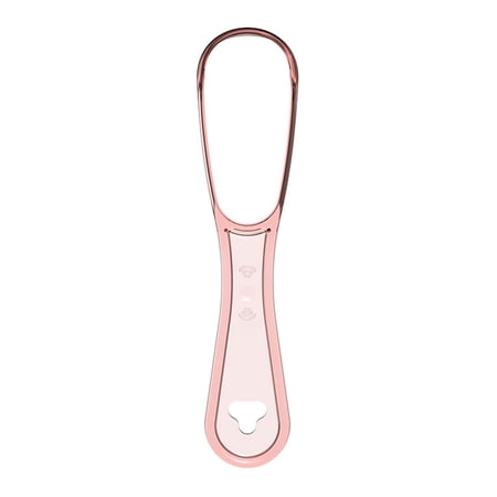 Adult Tongue Scraper Food Grade Plastic Double Sided Oral Care Hygiene Cleaner Brush Fresh Breath Reusable Mouth Cleaning Tool with Non-Slip Handle