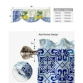 thumbnail image 5 of Blue And White Porcelain Texture Map Lemon Window Valance Curtain Kitchen Cafe Short Curtains Living Room Tie-Up Valance Curtain, 5 of 6