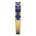 thumbnail image 4 of 1.53 ctw Wedding Band for Women - 14K Yellow Gold Simulated Tanzanite Stackable Eternity Ring, 4 of 6