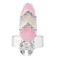 thumbnail image 3 of Corona Bowknot Crystal Finger Nail Art Anillos Armadura Dorada Anillo Cola Conjunta Joyería para Fiesta 5#, 3 of 8
