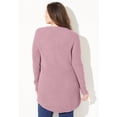 thumbnail image 2 of Catherines Women's Plus Size Daydream Waffle Knit Pullover, 2 of 4