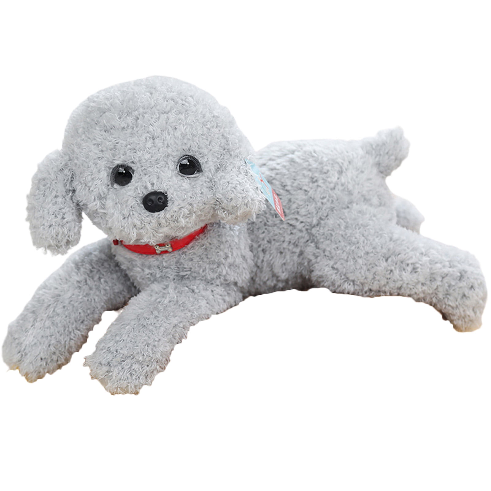 QILIN Simulation Dog Plush Toy Fully Filled Lovely Lying Posture Animal