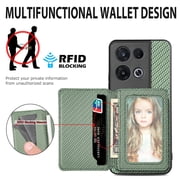 For OPPO Reno 8 Pro Carbon Fiber Magnetic Card Bag Phone Case