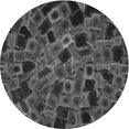 thumbnail image 1 of Ahgly Company Machine Washable Indoor Round Transitional Charcoal Black Area Rugs, 6' Round, 1 of 7