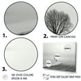 thumbnail image 3 of Designart "Wintery Landscape Snapshot II" Winter Landscape Floater Framed Canvas Prints, 3 of 5