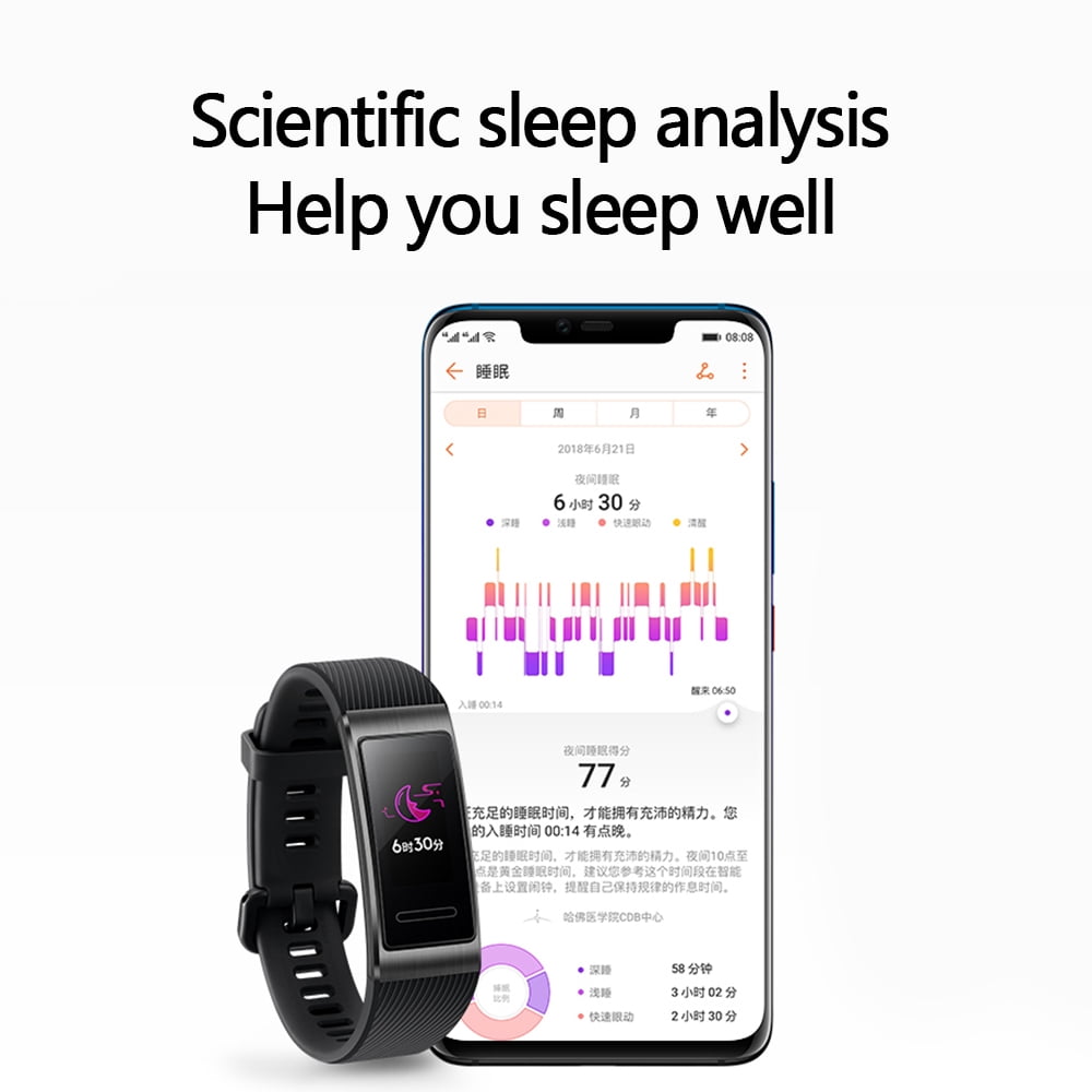 Huawei Band 3 Pro GPS Smart Band Metal Amoled 0.95 Full Color Touchscreen Swim Stroke Heart Rate Sensor Sleep Bracelet black Walmart