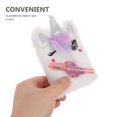 thumbnail image 2 of 1 Set DIY Unicorn Plush Notebook With Pen Cute Furry Journal Diary Girls Teens Kids Writing Notepads For Travel School Scrapbooking Stationery For Wom, 2 of 3