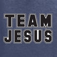 thumbnail image 5 of Wild Bobby Varsity Team Jesus Inspirational/Christian Unisex Crewneck Graphic Sweatshirt, Vintage Heather Navy, Small, 5 of 5