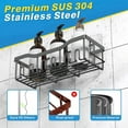thumbnail image 6 of Shower 5 Pack, Rustproof Stainless Steel, No Drilling, Large Capacity, Ideal for Bathroom & Kitchen Storage, 6 of 7