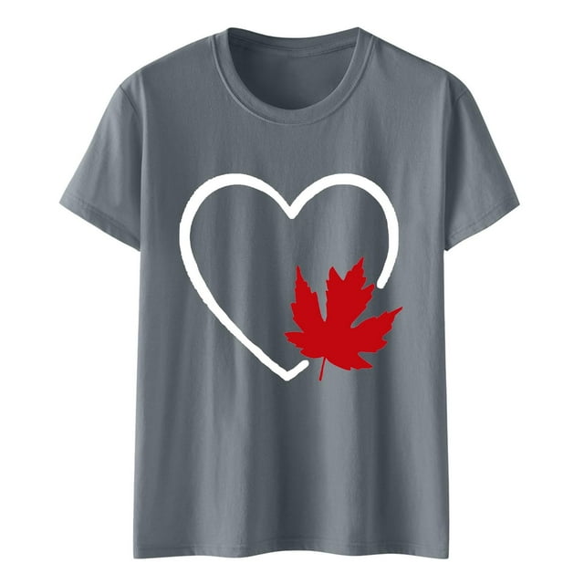 Camisas de Manga Corta para las Mujeres Impresión de Manga Corta Cuello Redondo, Camisa Casual de Poliéster para las Mujeres, Lavado de Manos