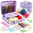 thumbnail image 1 of 13 Pair Crochet Hook Circular Knitting Needles Set with Case Aluminium Hand Sewing Set DIY Weaving Sewing Crafts Knitting Tools, 1 of 7