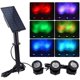 thumbnail image 1 of Luz solar para estanque al aire libre, sumergible 3 en 1, luz de fuente LED RGB, foco de paisaje del anochecer al amanecer para jardín, patio, árbol, césped (cambio de color + cualquier arreglo) Ormromra WMZY-1292, 1 of 7