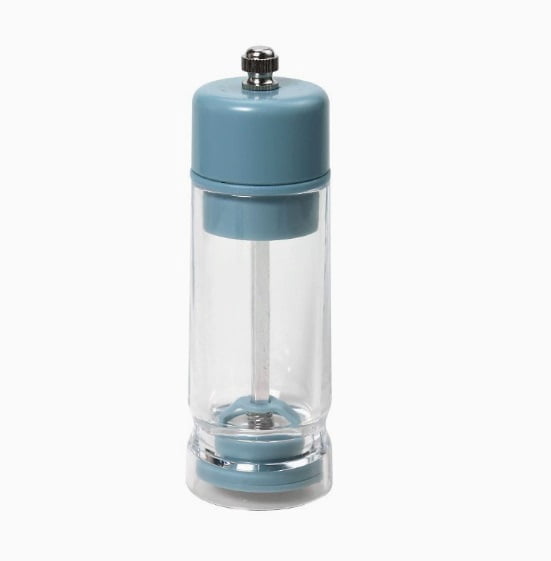 Ceramic Manual Grinder Set - 2 Light Blue Spice Mills for Pepper, Sea Salt, and More