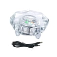 thumbnail image 3 of Soporte de base de luz LED Iluminado Parpadeo portátil Automático Soporte de lámpara USB para exhibición de joyas Copa de fotos de cristal 3D Estatuas Estilo D Yinane Base de luz de cristal, 3 of 8
