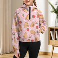 thumbnail image 3 of Uourmeti Strawberry Cartoon Capybara Spring Sweatshirts Summer Sweatshirts with Pocket Home House Sweatshirt Sweatshirt Size 13-14 Pink, 3 of 7