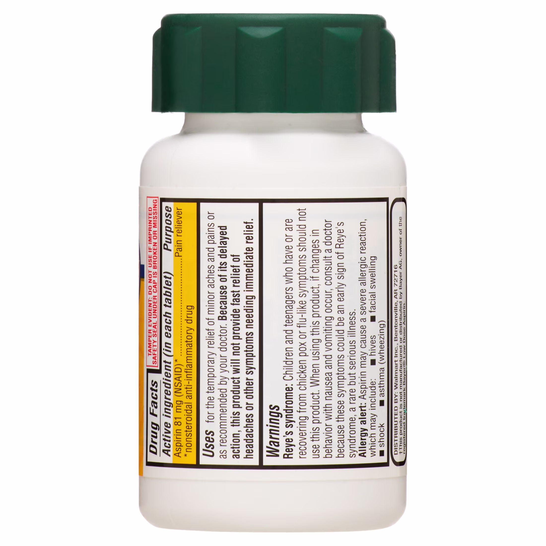 Equate Formaldehyde-Free Aspirin Relief Tablets for Arthritis 300 Tablets, 81 mg