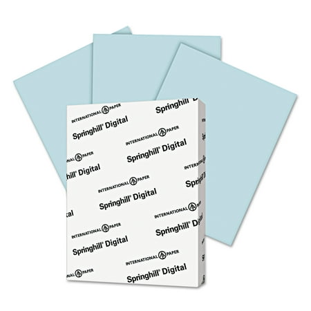30% Recycled Vellum Finish Springhill Digital Vellum Bristol Color Cover, 67 lb, 8 1/2 x 11, Blue, 250 Sheets/Pack -SGH026000 ()