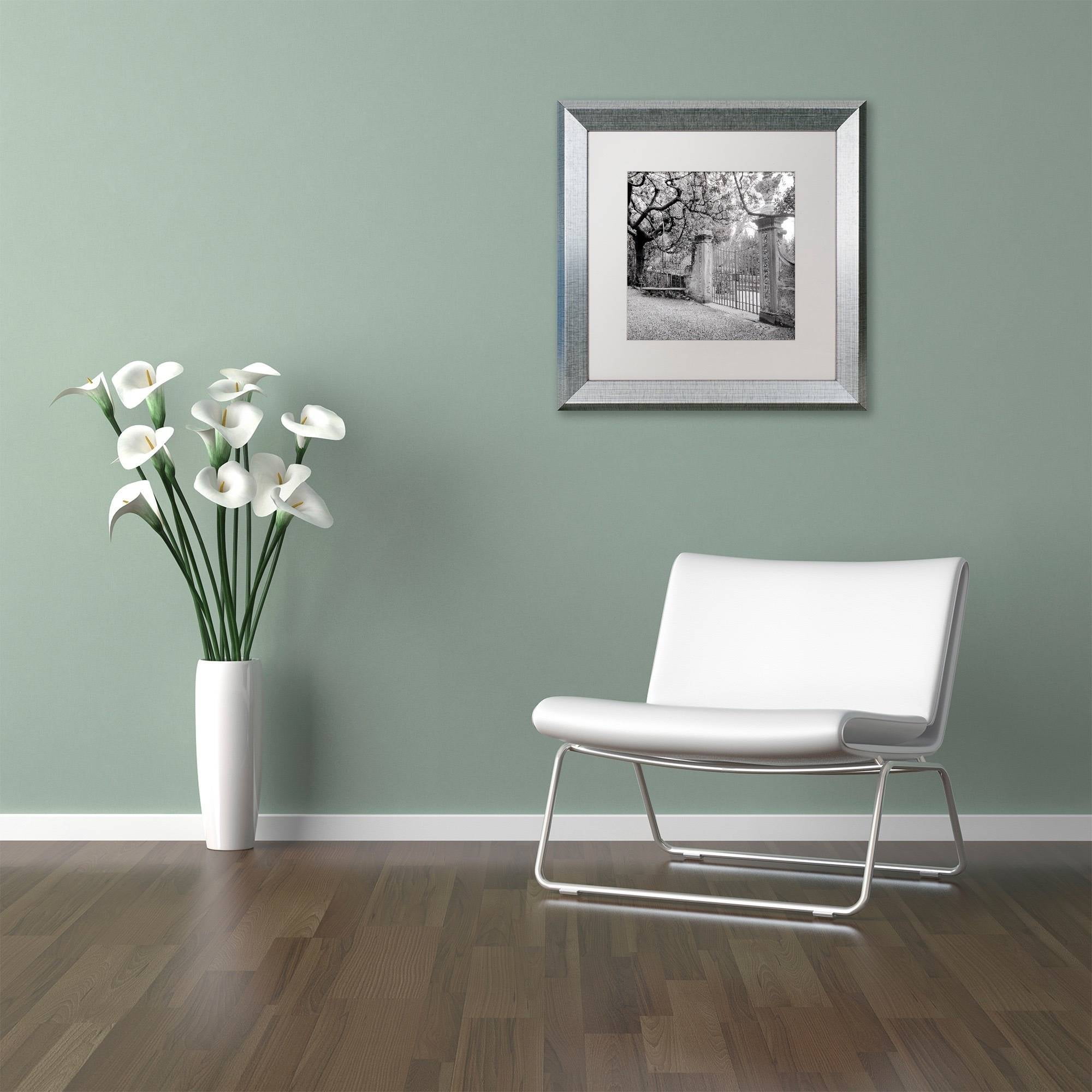 Trademark Fine Art "Firenze I" Canvas Art by Alan Blaustein, White Matte, Silver Frame