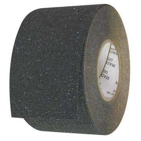 FlexTred FBC.0460R 4 in. x 60 ft. Roll Anti Slip Safety Coarse Tape, Flat Black