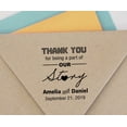 thumbnail image 4 of Printtoo Personalized Black Self Inking Thank You For Being A Part Of Our Story Favor Stamp Custom Wedding Favor Rubber Stamper-60 x 40 mm, 4 of 6