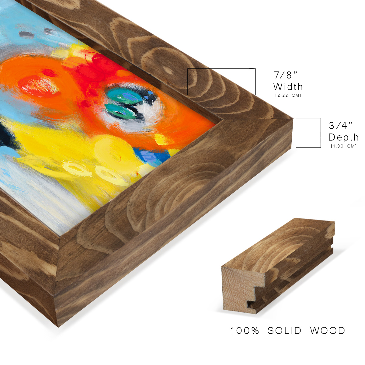 In the Loop II -Framed Print w/glass-Walnut