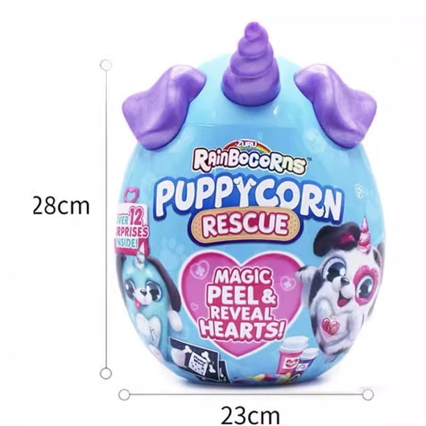 Muñeco de peluche original ZURU Rainbocorns Unicorn Dog Planet de 28 cm, tamaño grande, con forma de huevo mágico, caja ciega para niñas, regalo de vacaciones