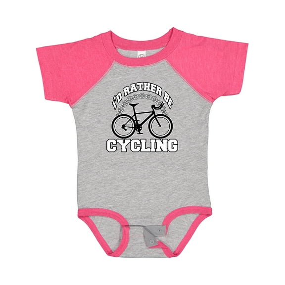 Inktastic I'd Rather Be Cycling Boys or Girls Baby Bodysuit