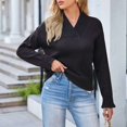 thumbnail image 4 of Puntoco Suéter Moda Mujer Manga Larga Casual Punto V-Cuello Blusa Suéter tops Navidad Liquidación Puntoco Puntoco-3241, 4 of 8