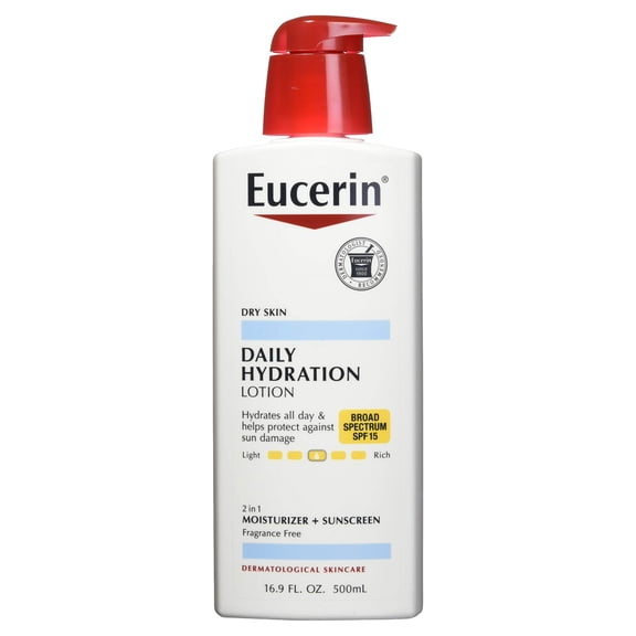 Eucerin Daily Hydration Moisturizer & Sunscreen Lotion Spf 15 16.9 Oz