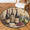 Multicolour 2, variant on CURLYOOT Round Rug 3ft Vintage Wine Glass Retro Area Rug, Washable Circle Mat Non Slip Floor Carpet Mat, Soft Indoor Rugs for Entryway Living Room Dining Room Bedroom