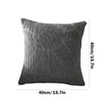 thumbnail image 3 of Clearance! 17.71x17.71in Throw Pillow for Couch Corduroy Fall Decorative Throw Pillow Soft Cozy Squares Pillow for Sofa Bed Dark Gray, 3 of 6