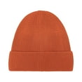 thumbnail image 2 of Qwertyu Swag Wool Knit Cuff Short Fisherman Beanie for Men Women, Spring Fall Winter Warm Hats, Trawler Skull Cap, Watch Cap Saffron, 2 of 3