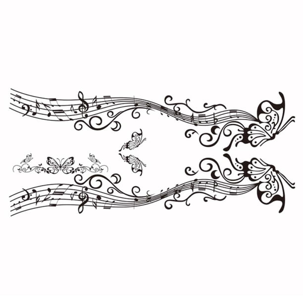 Car Butterfly Note Decal Sticker Vinyl Car Hood Side Decal Truck ...