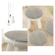 thumbnail image 4 of pstuiky Taburete redondo de madera maciza con cojín para silla cojín grueso para las cuatro estaciones cojín redondo de esponja para asiento de taburete cojín grueso, 4 of 6