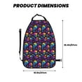 thumbnail image 2 of Pofeuu mushroom rainbow color Skull Print 2 Pack PU Leather Kick Mat Back Seat Protector, Universal Car Seat Back Organizer, Waterproof Backseat Protector For Most Car, 2 of 8