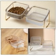 thumbnail image 3 of STRANDCHIC 1 Ensemble de Vaisselle Surélevée pour Chat Double Bol Bord Incliné 30.5x14.4cm, 3 of 8