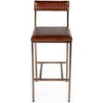 thumbnail image 4 of Butler Specialty 29.25"H Iron Metal Frame And Leather Seat Barstool - Dark Brown, 4 of 9