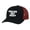 Black/Red, variant on Men's Wolves Not Sheep Patriotic Embroidered Mesh Back Trucker Hat, Black/Red