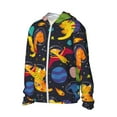 thumbnail image 2 of Kll Dinosaurs In Space Print Men'S Women’s Upf 50+ Sun Protection Outdoor Hoodie Jacket Long Sleeve Fishing Hiking Performance Shirt- Small, 2 of 8