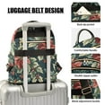 thumbnail image 3 of FORMRS Mini Backpack Purse for Women Quilted Travel Daypack Casual Shoulder Bag, Retro Christmas Poinsettia, 3 of 7