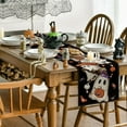 thumbnail image 4 of Black Boo Ghost Pumpkin 210 Gsm Halloween Table Runner, Spooky Kitchen Dining Ta, 4 of 6