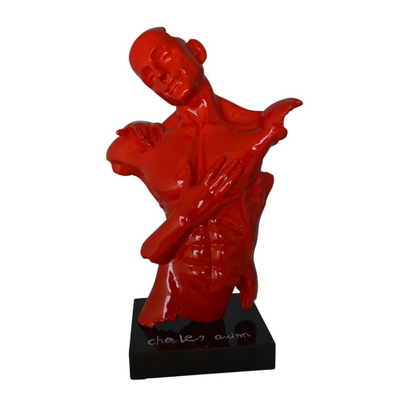 Nifao Modern resin statue of a man hugged by a woman – Resin Statue, Home Decor, 17"L x 8"W x 24"H